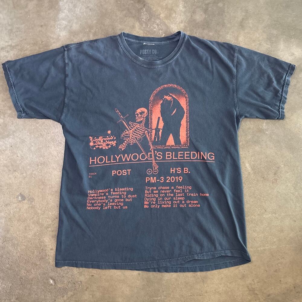 2019 Post Malone Hollywood's Bledding Men's L T Shirt